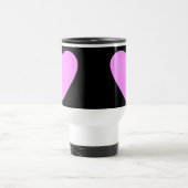 Mug De Voyage Joli coeur d'amour rose et noir. (Centre)