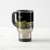 Mug De Voyage Joli mât vert de printemps Empreinte de léopard po (Devant gauche)