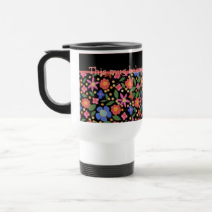 Mug De Voyage Joli style d'art populaire Floral sur Mug Voyage N