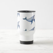 Mug De Voyage Jolie baleine d'aquarelle Coupe de café réutilisab (Centre)