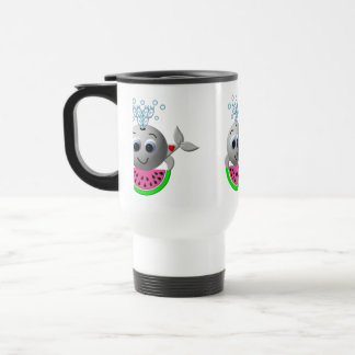 Mug De Voyage Jolie baleine et pastèque