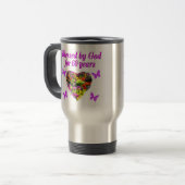 MUG DE VOYAGE JOLIE CONCEPTION FLORALE DE 60E ANNIVERSAIRE (Devant gauche)
