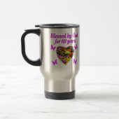 MUG DE VOYAGE JOLIE CONCEPTION FLORALE DE 60E ANNIVERSAIRE (Gauche)
