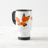 Mug De Voyage Jolie flotte Cartoon Fox banc (Devant gauche)