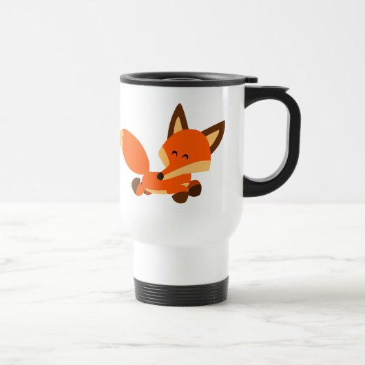 Mug De Voyage Jolie flotte Cartoon Fox banc (Droite)