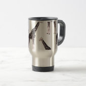Mug De Voyage Jolie Giraffe noire blanche rose (Devant droit)