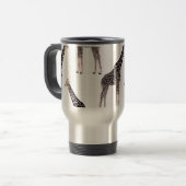 Mug De Voyage Jolie Giraffe noire blanche rose (Devant gauche)