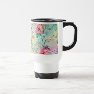 Mug De Voyage Jolie peinture rose florale