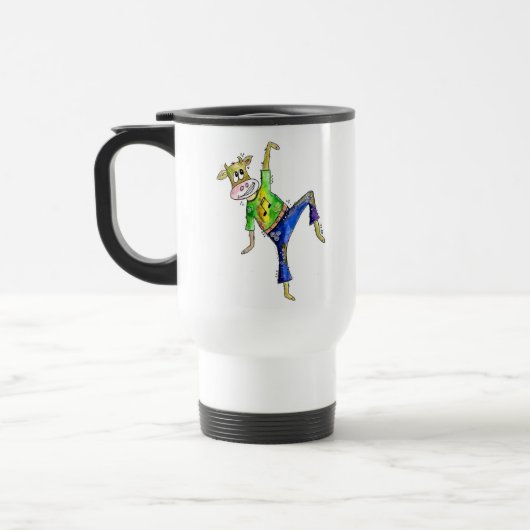 Mug De Voyage Jolie vache dansante Whimsical (Gauche)