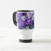 Mug De Voyage Jolies fleurs violettes Vintages (Devant gauche)