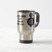 Mug De Voyage Joueur Dart à vie (Devant droit)