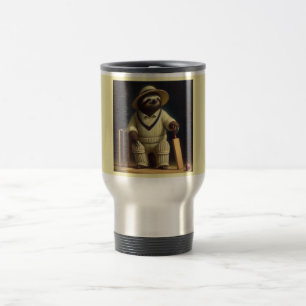 Mug De Voyage Joueur de cricket Sloth