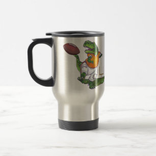 Mug De Voyage Joueur de football Dino
