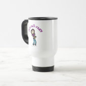Mug De Voyage Joueuse de saxophone légère (Devant gauche)