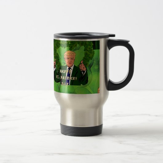 Mug De Voyage Jour de la Saint Patrick donald trump (Droit)