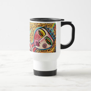 Mug De Voyage Jour de la sirène squelettique rouge morte