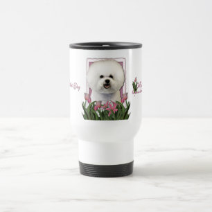 Mug De Voyage Jour de mères - tulipes roses - Bichon Frise