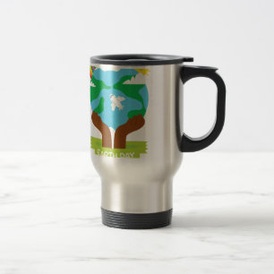 Mug De Voyage jour des terres africain arc-en-ciel