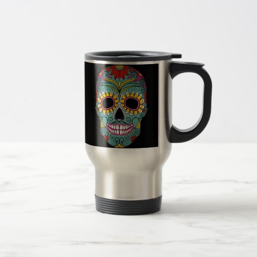 Mug De Voyage Jour du crâne de sucre mort (Droit)
