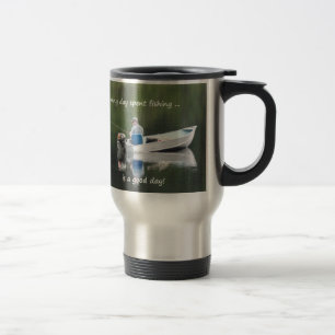 Mug De Voyage Journée passée La pêche est un bon jour amusant Ci