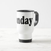 Mug De Voyage Jours de la semaine - Lundi (Devant droit)