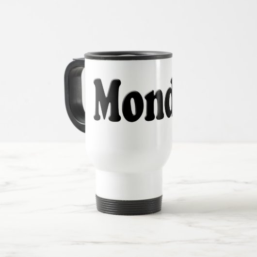 Mug De Voyage Jours de la semaine - Lundi (Devant gauche)
