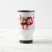 Mug De Voyage JOY | Modern Red & Pink Christmas Photo Gift (Centre)