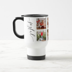 Mug De Voyage Joyeuse calligraphie de Noël Script Photo