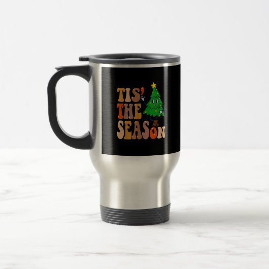 Mug De Voyage Joyeuse Fête De Noël Pin Groovy (Gauche)
