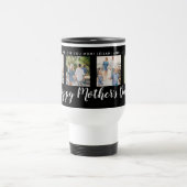 Mug De Voyage Joyeuse Fête des Mères 4 Photo Custom Black (Centre)