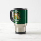 Mug De Voyage Joyeuse Fête Saint Patrick Arc-en-ciel Trèfle (Devant gauche)