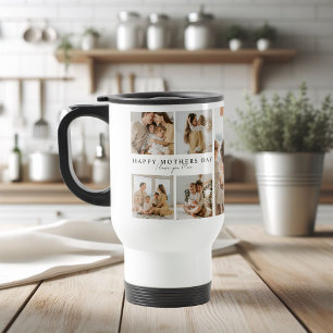 Mug De Voyage Joyeuse photo de la fête des mères Je t'aime mam