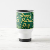 Mug De Voyage Joyeux design de trèfle de la Saint-Patrick (Centre)