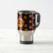 Mug De Voyage Joyeux Halloween ou votre texte Drôle Citrouilles (Devant droit)