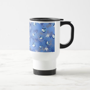 Mug De Voyage Joyeux Hanouka Étoile Filante et Toupies de Hanouk