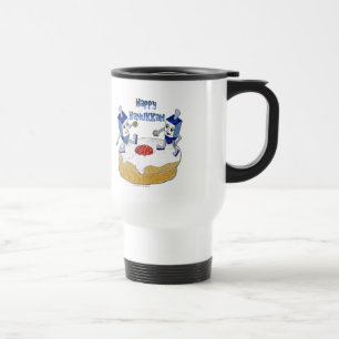 Mug De Voyage Joyeux Hanukkah Toupies de Dreidel Gâteau de Gelée