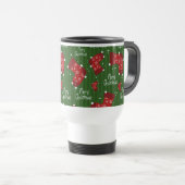 Mug De Voyage Joyeux Motif Noël Rouge Blanc Et Vert (Devant droit)
