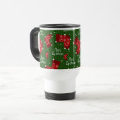 Mug De Voyage Joyeux Motif Noël Rouge Blanc Et Vert (Devant gauche)