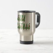 Mug De Voyage Joyeux Noël bougie Police (Devant droit)
