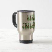 Mug De Voyage Joyeux Noël bougie Police (Devant gauche)
