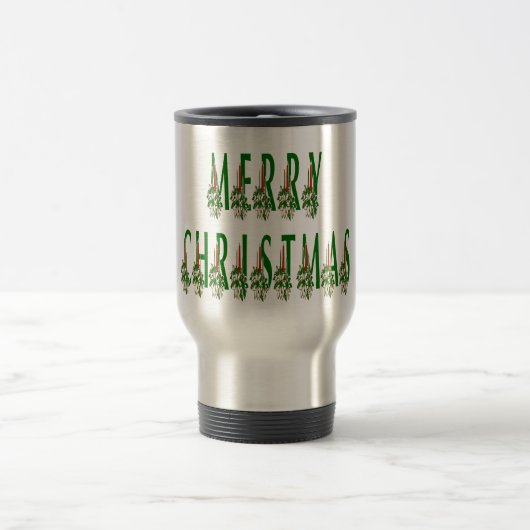 Mug De Voyage Joyeux Noël bougie Police (Centre)
