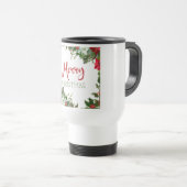 Mug De Voyage Joyeux Noël de verdure (Devant droit)