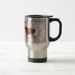 Mug De Voyage Joyeux Noël des amis des cerfs en neige