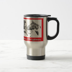 Mug De Voyage Joyeux Noël Père Noël et Cheval