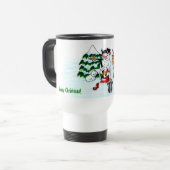 Mug De Voyage Joyeux Noël ! Snowman avec amis (Devant gauche)