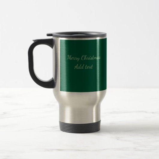 Mug De Voyage Joyeux Noël vert plaine solo arrière - plan vacanc (Gauche)