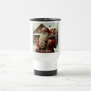 Mug De Voyage Joyeux Noël vintage Père Noël