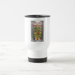 Mug De Voyage Joyeux Noël Vintage Tree Design