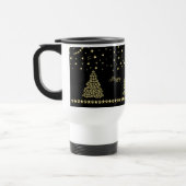 Mug De Voyage Joyeux Pawlidays, Or brillant Paw sapin de Noël (Gauche)