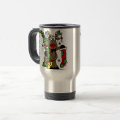 Mug De Voyage Joyeux rennes de Noël (Devant gauche)